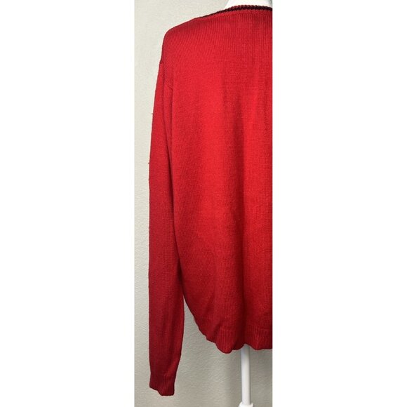 Jolly Sweaters Christmas Sweater Red Sz Large Gingerbread Man Theme - Picture 7 of 9